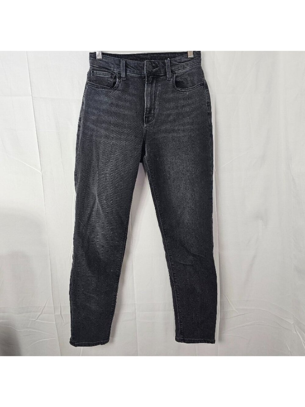 American Eagle Jeans Womens 00 27x27 Black Mom Jean Mid Rise Denim Stretch